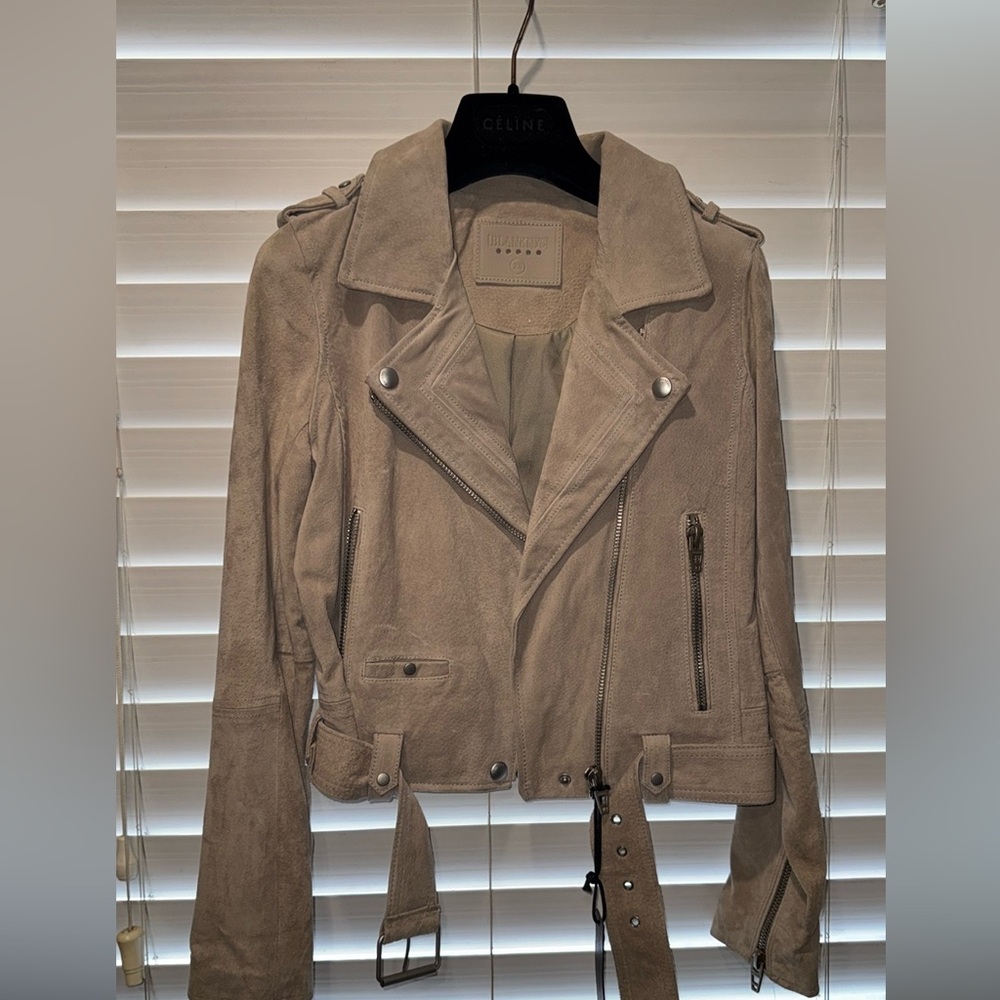 Blank  Suede Moto Jacket
